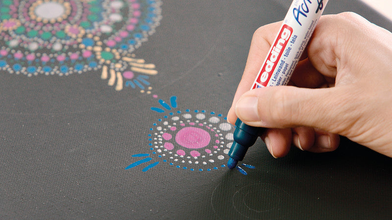 Edding Permanentmarker für dunkles Papier – sortiert, 5er Set