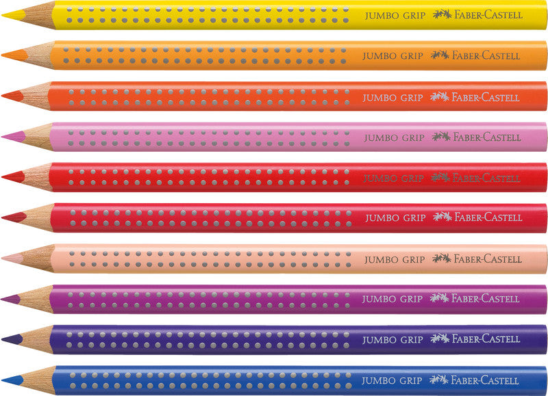 Faber-Castell Aquarellfarbstift Jumbo Grip – Dunkel Kadmiumorange, Ø 5,3 mm, Dreikantig, FSC