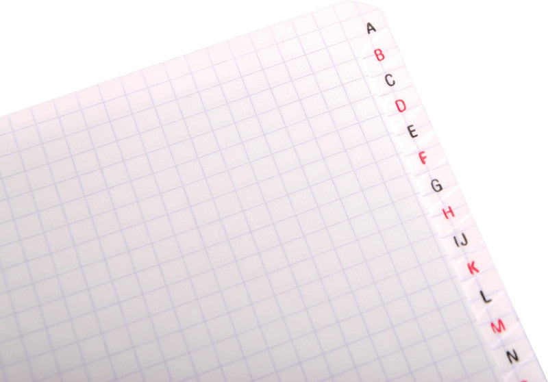 Clairefontaine Spiralblock mit Register A - Z, kariert 5 mm, Spiralbindung, Karton, 90 Blatt, 90 g/m² – sortiert
