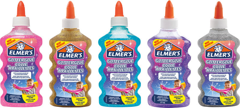 Elmer's Glitzerkleber – Silber – 177 ml – Auswaschbar, Geruchsarm – Für Basteln