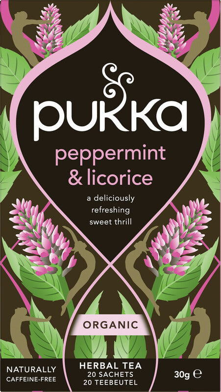 Pukka Pfefferminze & Lakritz – Teebeutel, Bio-Kräutertee – 20 Beutel