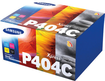 HP Samsung – Toner-Multipack CLT-P404C – BK/C/M/Y, schwarz 1500, C/M/Y 1000 Seiten – für Samsung