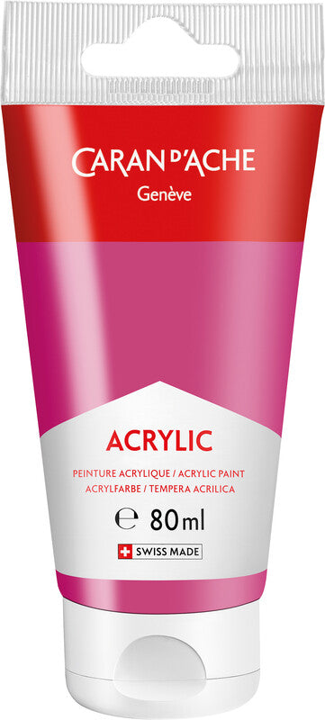 Caran d-Ache Caran d'Ache Acrylfarbe – Magenta – 80 ml (Tube) – für Leinwand, Papier, Holz