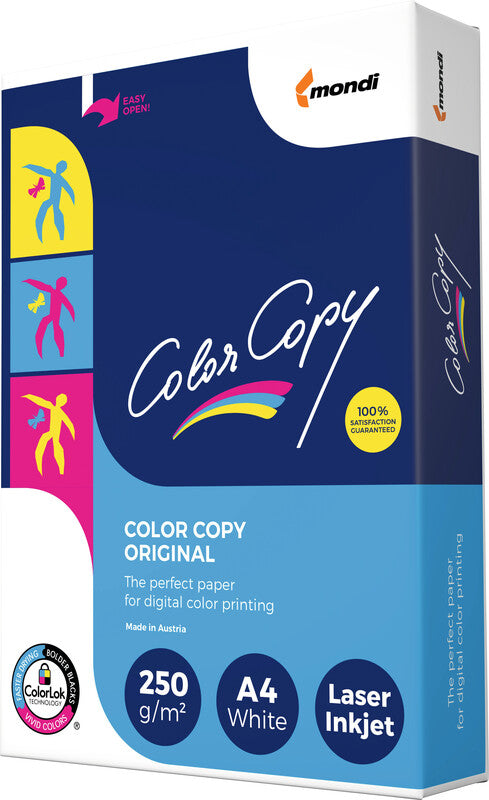 Color copy Kopierpapier – A4, 250 g/m², CIE 160 – für Inkjet, Laser, Kopierer – FSC – 125 Blatt