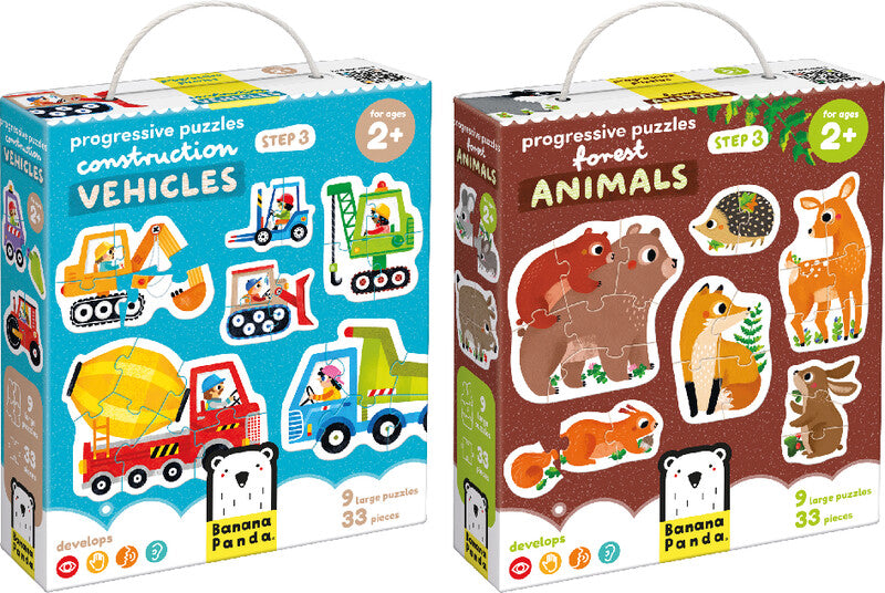 Banana panda Progressive Puzzles – Logikspiel, 1 Spieler, ab 2 Jahren