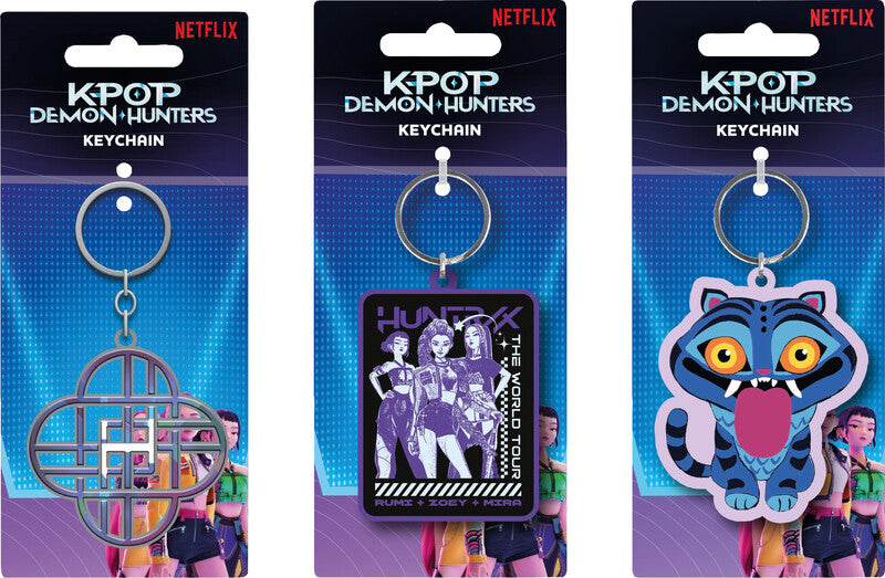 Netflix Schlüsselanhänger – Metall, assortiert, Motiv "Huntrix Logo", 1 Stk.