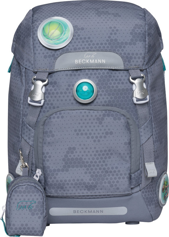 Beckmann Classic Schulrucksack 1st – 6-teilig – Game On – 24 × 37 × 25 cm – Recycelte Materialien