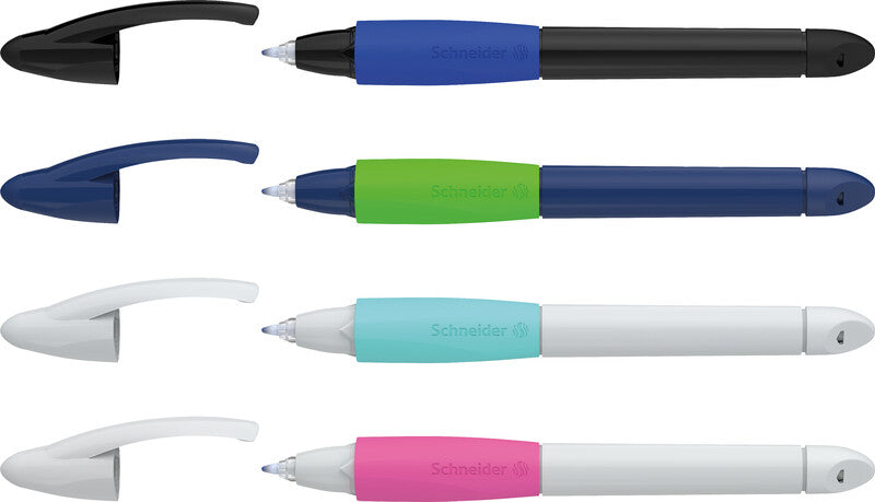 Schneider AG Schneider Base Ball – Tintenroller, schnelltrocknend, mit Kappe, 0,5 mm, Blau