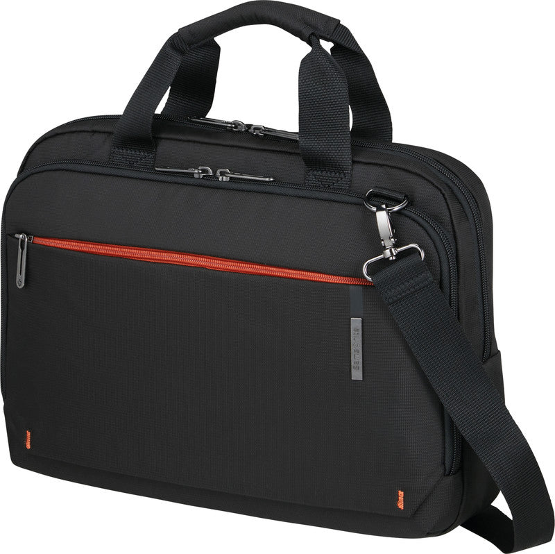Samsonite Network 4 Notebook-Tasche – 11 l, Aufsteckfunktion, Recyceltes PET (rPET), Schwarz