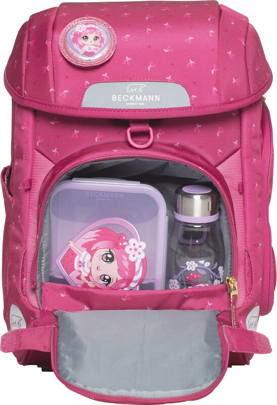 Beckmann Schulrucksack Plus Air – Cherry – aus recyceltem PET