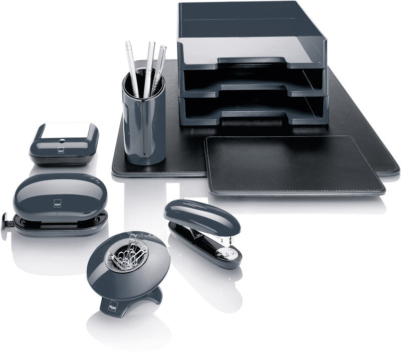 Sigel Schreibunterlage Eyestyle – grau/schwarz – 250 × 6 mm – Kunststoff, rutschfest