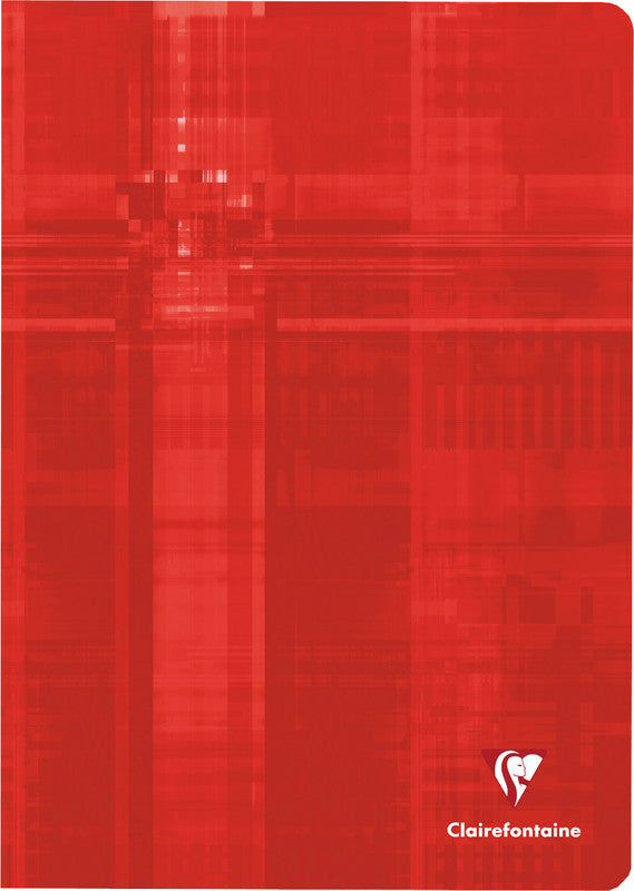 Clairefontaine Notizheft, A4, liniert, Klammerheftung, 80 Seiten, 90 g/m² – sortiert