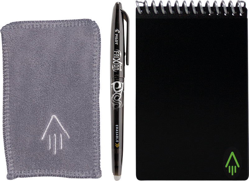Rocketbook Mini Spiralblock, A6, punktkariert, Spiralbindung, 24 Blatt – schwarz, für ROCKETBOOK App