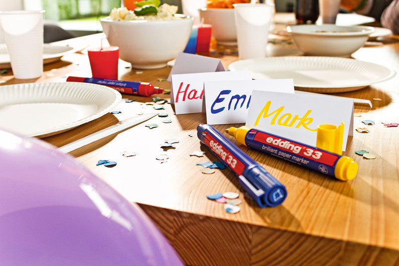 Edding Non-Permanent-Marker Brillant Paper Marker 33 – Keilspitze 1-5 mm – Braun – Nachfüllbar
