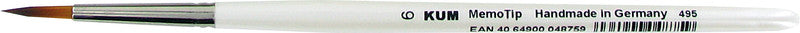 Kum Pinsel – Haare: Synthetik, Schaft: Holz (Birke), rund, Grösse 6, Länge 130 mm, Aluminiumzwinge