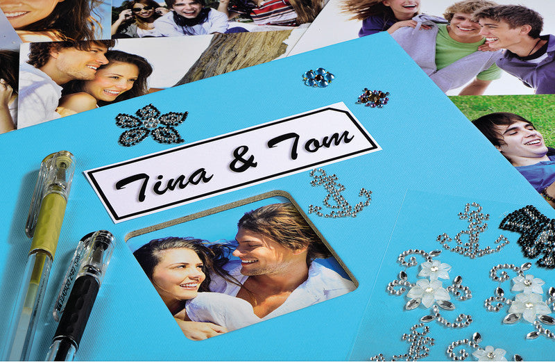 Hama Fotoalbum – für 280 × 240 mm, türkis, mit Pergaminzwischenblättern, Papier