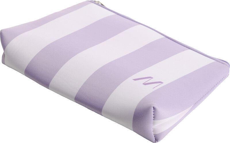 Muitomas Necessaire – wasserabweisend, Reissverschluss – 240 × 160 × 60 mm – lila – Neopren – gestreift
