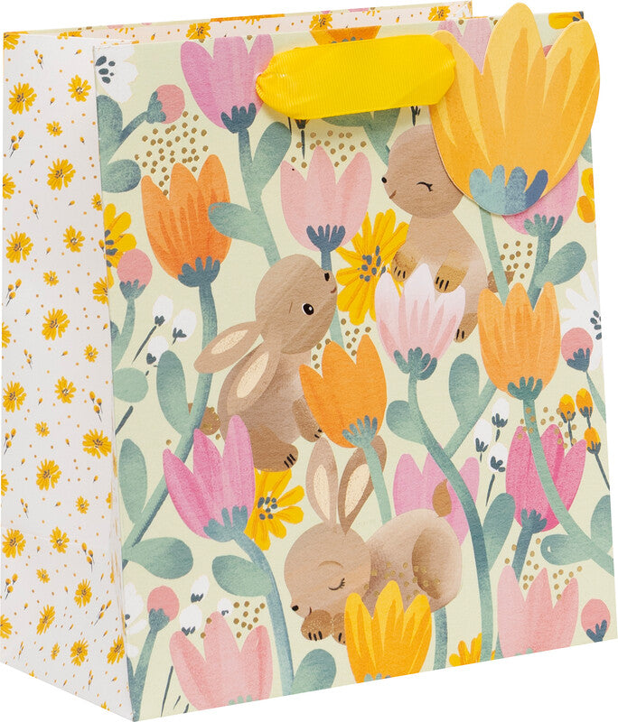 Glick Tragetasche Cottontail Meadow – matt, mit Heissfolienprägung – 200 × 225 × 100 mm