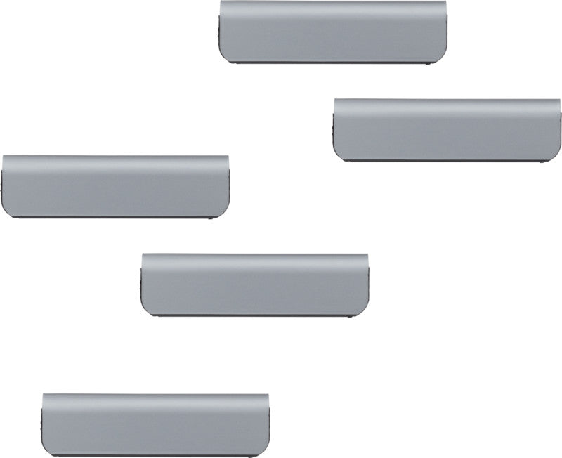 Durable Durafix Magnetclip – 60 × 17 mm, silber metallic, selbstklebend, 10er-Pack