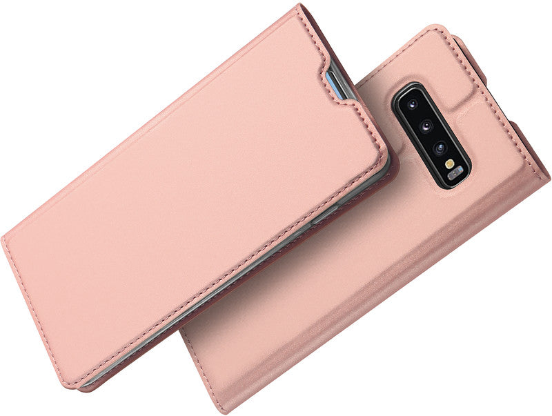 Dux Ducis Booklet-Hülle – für Samsung Galaxy S10+ – Roségold – Kunstleder, mit Kartenfach, Magnetverschluss