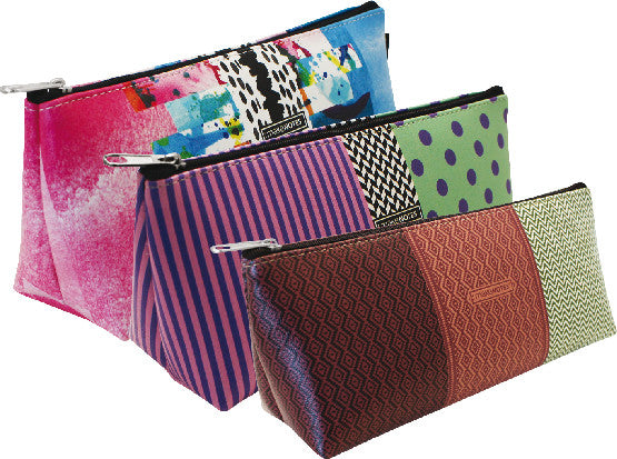Makenotes Buntes Grunge Dreieckiges Etui, Leer – Kunstleder – 21 × 9 × 7 cm