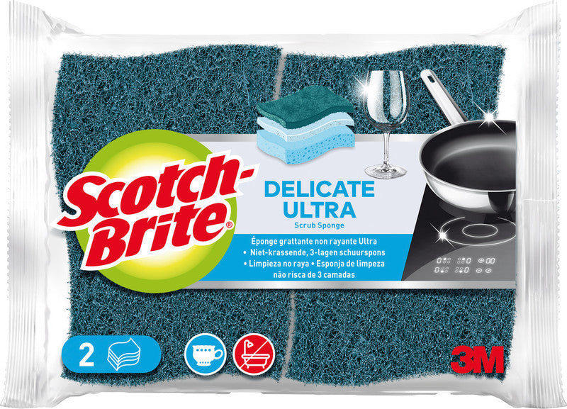Scotch-Brite Schwamm – Naturfaser, 13,5 × 10 × 2,5 cm, 2 Stk.