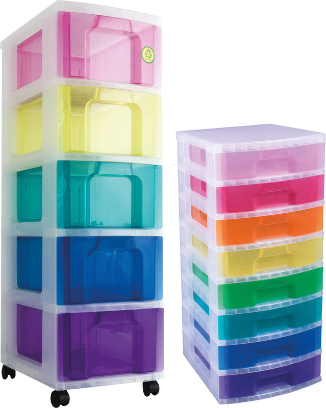 Really Useful Boxes Schubladenelement – Kunststoff, weiss transparent, 30 × 93 × 42 cm, für A4