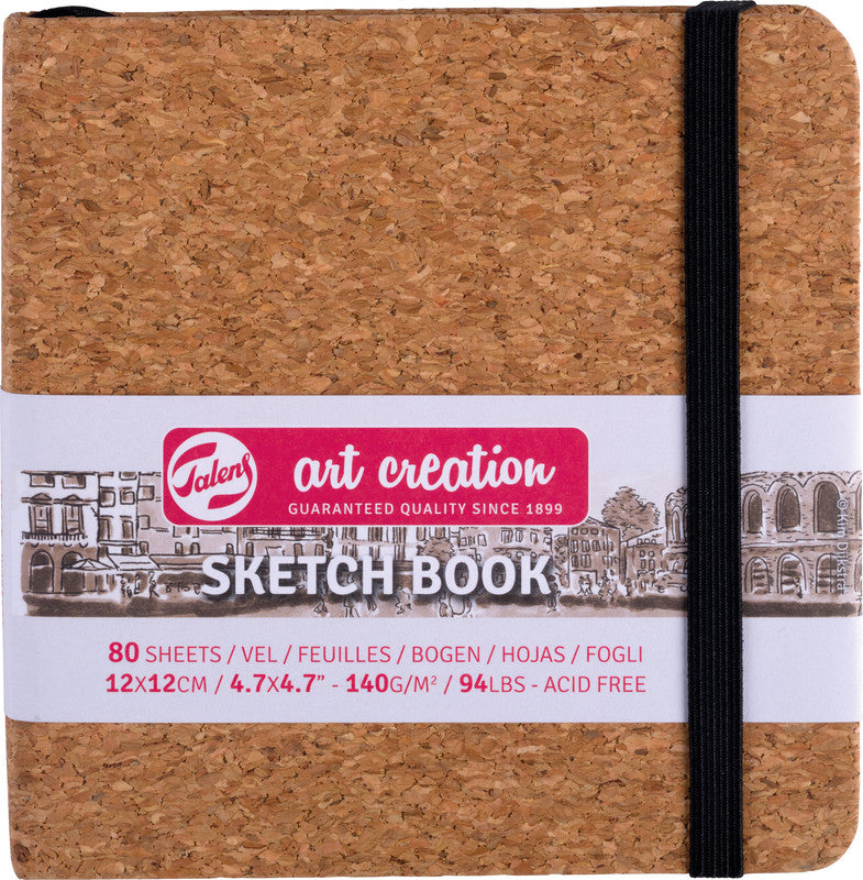 Talens Art Creation – Skizzenbuch, 12 × 12 cm, 140 g/m², 160 Seiten, mit Gummiband, Hardcover, säurefrei