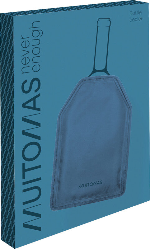 Muitomas Flaschenkühler-Tasche – 15 × 22 × 1,5 cm, Neopren, Blau, mit Kältemittel, für 1 Flasche