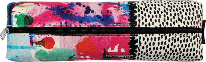 Makenotes Buntes Grunge Etui, leer – Kunstleder – 22 × 3,5 × 6,5 cm