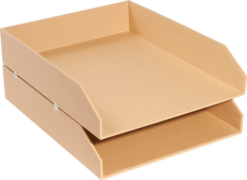 Exacompta Office by Me – Briefkorb-Set für A4+, Recycling-Karton, Beige