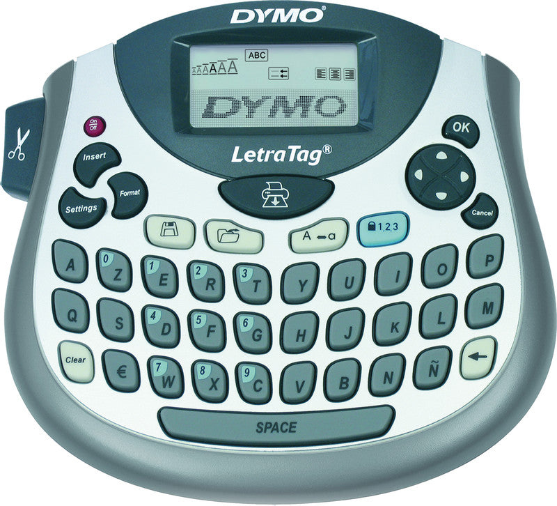 DYMO LetraTag LT-100T – Beschriftungsgerät, für LT-Bänder 12 mm, 2-zeiliger Druck