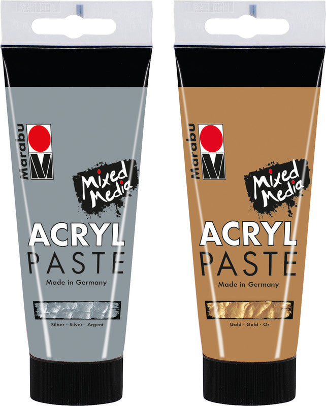 Marabu Acrylpaste – Silber Metallic, 100 ml