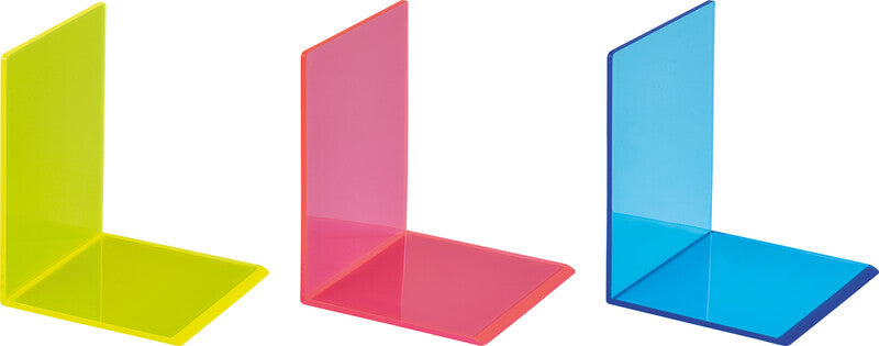 MAUL Buchstützen – gelb transparent – 100 × 130 mm – Kunststoff