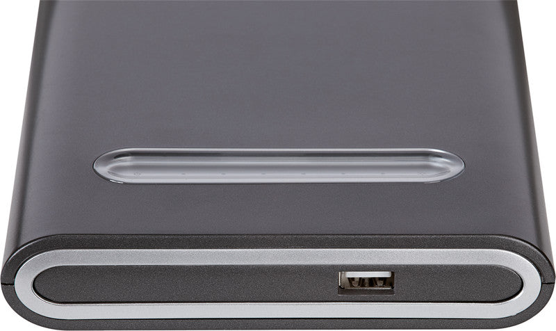 MAUL LED-Tischleuchte – USB, 7-stufig dimmbar – 6500 K – 430 lm 6 W – Silber