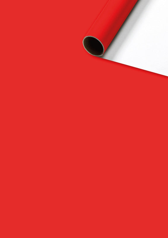 Stewo Geschenkpapier Rolle – Rot – Gestrichenes Papier, 70 g/m² – 700 × 5000 mm