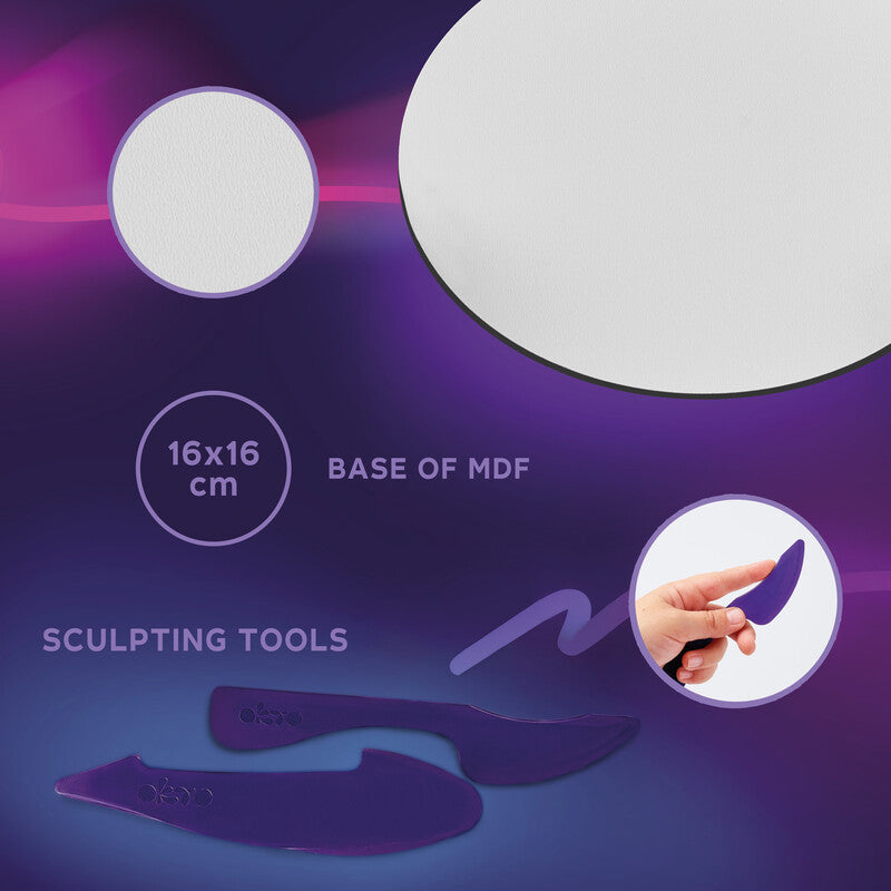 Okto Sensory Art – Modelliermasse Bastelset Kolibri – ab 14 Jahren – Ø 160 mm