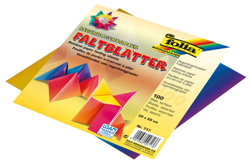 Folia Faltblätter – 200 × 200 mm – 100 g/m² – sortiert – 100 Blatt