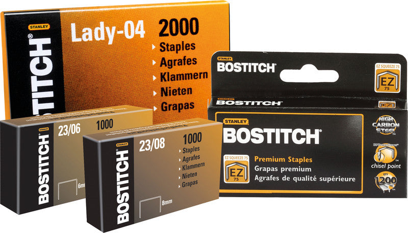 Bostitch Heftklammern – für Bostitch 540 – 24 mm – Metall, silber – 1000 Stk.