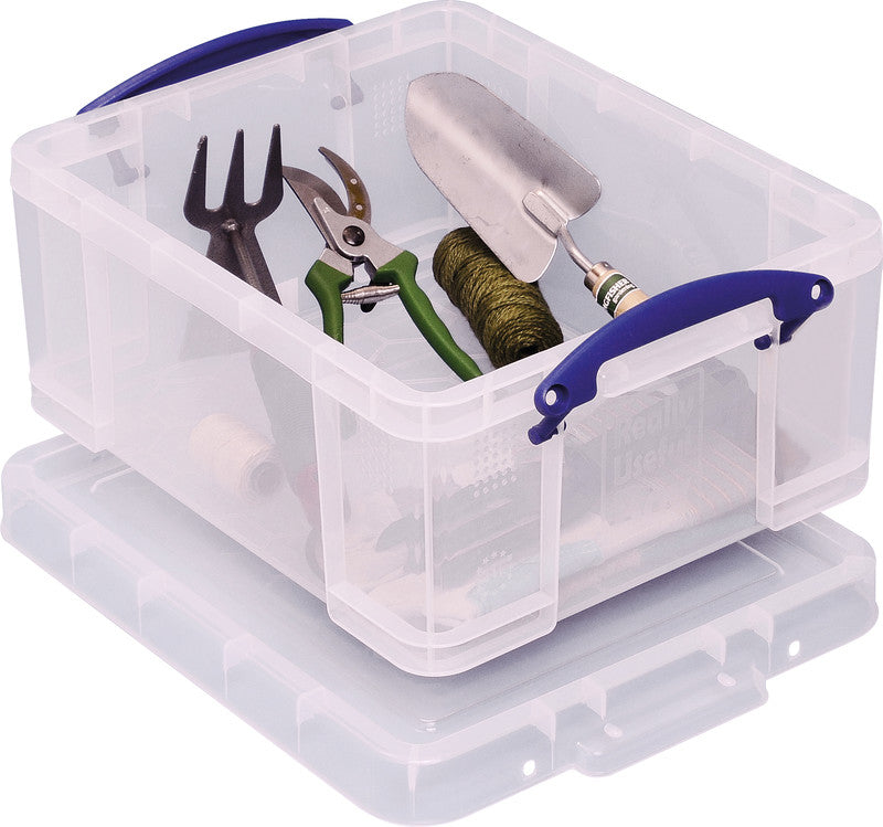 Really Useful Boxes Ordnungsbox – Kunststoff, transparent, 35 × 20 × 45 cm – 1er-Pack
