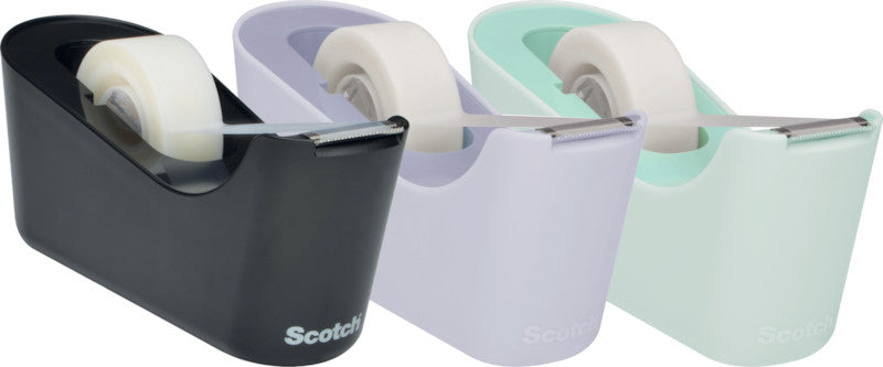Scotch Tischabroller C18 – für Rollenbreite bis 19 mm, für Bandlänge bis 33 m, für Kern 1", Metallmesser