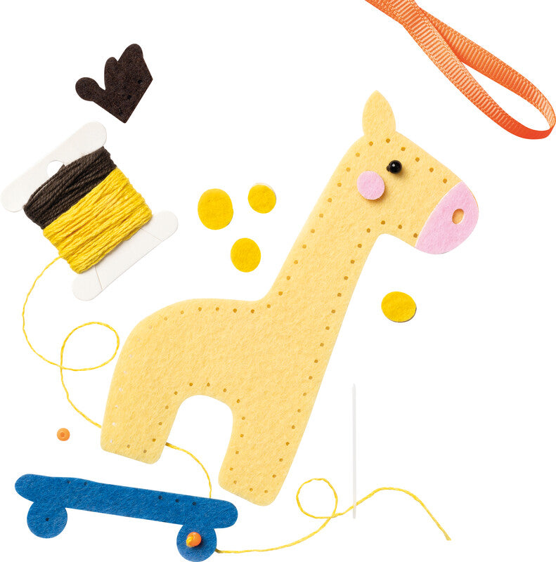 Folia Filzinies – Bastelset – Giraffe – 12-teilig – ab 8 Jahren – Filz, mehrfarbig