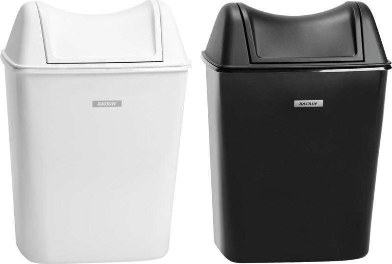 Katrin Tisch-Abfallbehälter – 8 l – Kunststoff, schwarz – B × H × T 240 × 360 × 170 mm