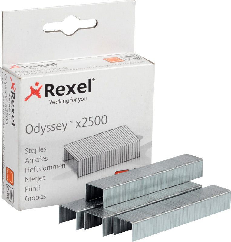 Rexel Heftklammern – für Rexel Odyssey – 9 mm – Metall, silber – 2500 Stk.