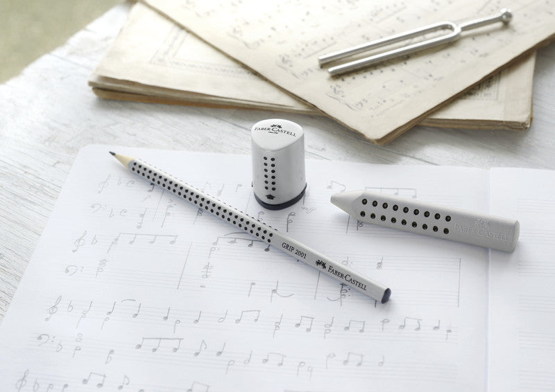 Faber-Castell Grip 2001 Bleistift, Dreikant, HB, Mine Ø 2 mm, Grau