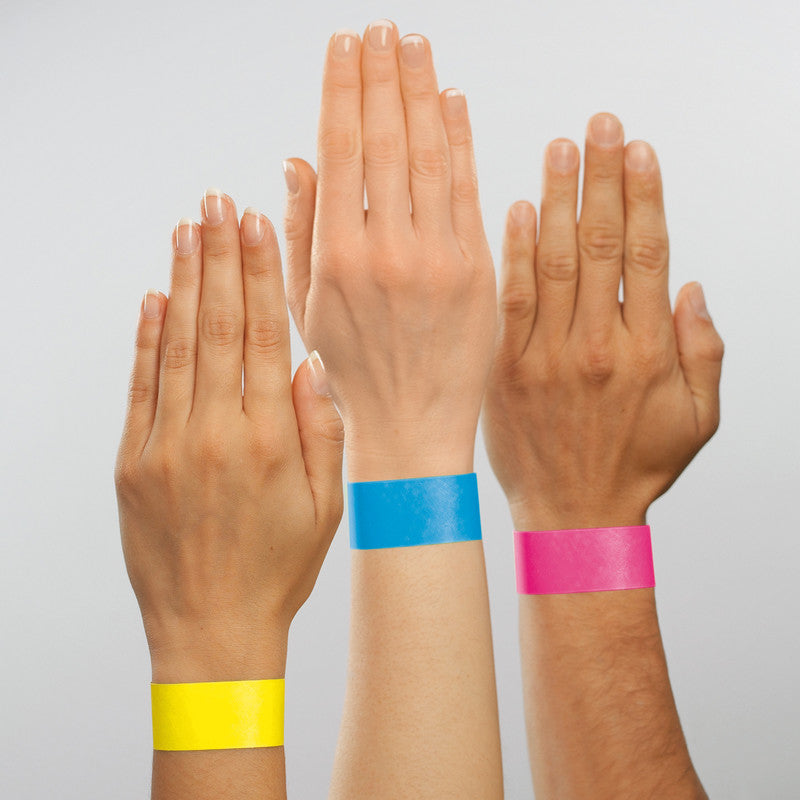 Sigel Event-Armband – 25 × 255 mm, Neonblau, Kunststoff, fortlaufend nummeriert – 120 Stk