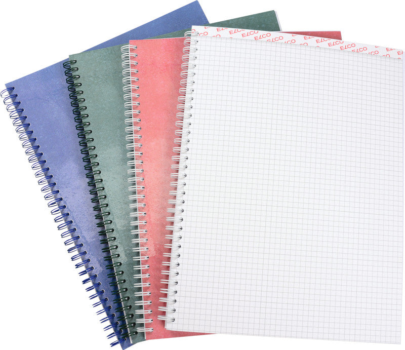 Elco Collegeblock, 4-fach gelocht, perforiert, 80 g/m² – mehrfarbig, für ELCO Notes-App, 2er-Pack