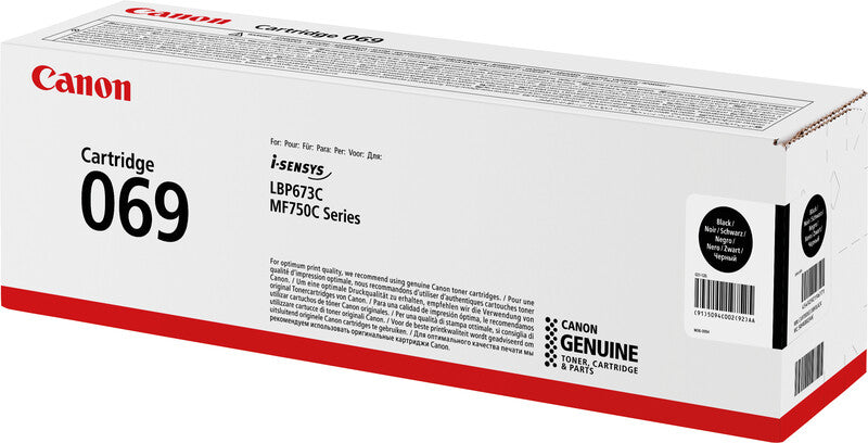 Canon 069 (5094C002) Schwarz Toner – Original – 2'100 Seiten – für Canon i-SENSYS LBP673Cdw/MF752Cdw/MF754Cdw