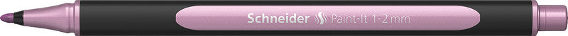 Schneider Schreibgeräte Paint-It Filzstift Metallic – 1–2 mm, schnelltrocknend, geruchsarm, rose metallic
