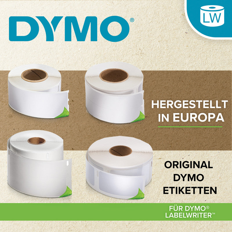 DYMO Etiketten, 51 mm × 19 mm, weiss, wiederablösbar, für LabelWriter 310, 320, Turbo 330 und andere, 500 Stück